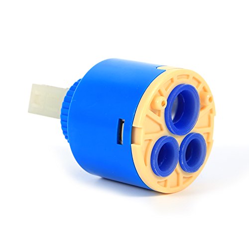 Keramikscheibenpatrone, Keramik-Ersatz-Wassermischerhahn Innensteuerung Küche Wasserfall Wasserhahn Ventil PP Kunststoff Blau(40mm) von Yosoo Health Gear
