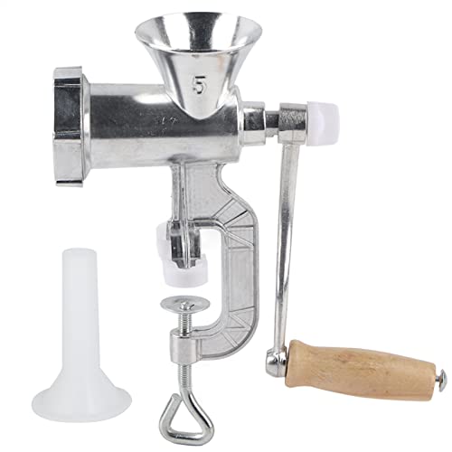Manueller Fleischwolf, Aluminiumlegierung, Manueller Fleischwolf, Wursthersteller, Pfeffer, Gewürzschleifmaschine, Wurstfüllmaschine, Tischküchenwerkzeug von Yosoo Health Gear