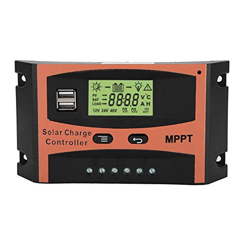 Mppt Laderegler, 12V/24V Mppt Solarladeregler, Solarpanel Batterieregler Mit Lcd Anzeige, Überlastschutz für Haus, Industrie, Gewerbe, 60A von Yosoo Health Gear