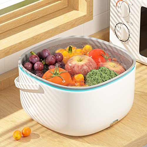 Obst Gemüse Waschmaschine, Reinigungsmaschine für Gemüse und Obst, Haushalt Lebensmittelreiniger Ultraschall 360-Grad Reinigungs, Obst Gemüse Reinigungsgerät von Yosoo Health Gear