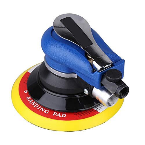 Palm Sander Polisher, Air Exzenterschleifer Pneumatischer Palm Sander für 6 Zoll 150 Mm Pad Pneumatisches Werkzeug mit Staubsammelschlauch von Yosoo Health Gear