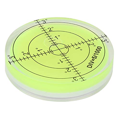 Präzisions-Bullseye-Wasserwaage, 60 Mm, Runde Libelle, Runde Bullseye-Wasserwaage, Neigungsmesser, Horizontale Libelle, Vermessungsinstrumente, Messwerkzeug mit Skala für die Balance der Kameraplattfo von Yosoo Health Gear