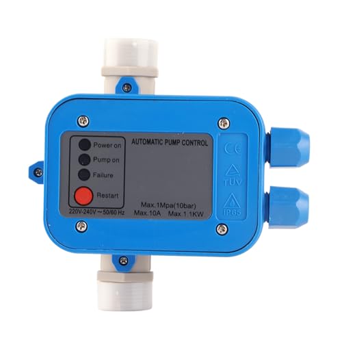 Pressensteuerregler, 10A 1.1Kw Druckregler Elektrisch, Automatischer Wasserpumpendruckregler, 1Mpa 10 Bar Druckschalter Elektronischer Regler von Yosoo Health Gear