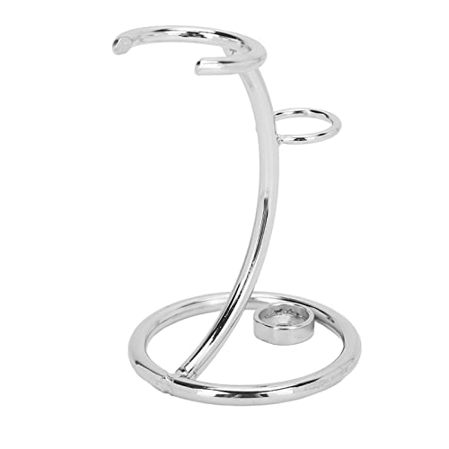 Rasierpinsel- und Rasiermesserständer, Edelstahl-Rasierständer, Rasierwerkzeug, Herren-Rasierpinselhalter Zur Aufbewahrung von Sicherheitsrasierern(Silber) von Yosoo Health Gear