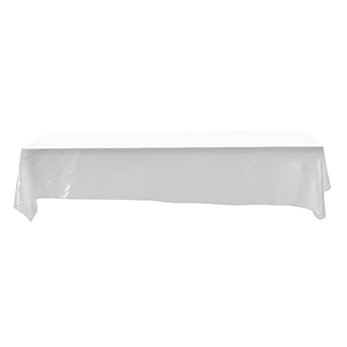 Rechteckige Tischdecke, Banketttischdecke, 3,2 M Partytischdecke, Buffettischdecke aus Stoff für Buffettisch, Partys, Abendessen, Hochzeit, Mehrfarbig Optional, 145 X 320 Cm(Weiß) von Yosoo Health Gear