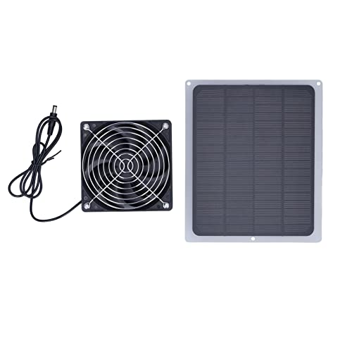 Solarpanel-Ventilator, Gewächshaus-Solarventilator, 6 W Solarpanel-Ventilator mit Schutznetz, Wasserdichter Gewächshaus-Hühnerstall-Solarventilator für den Außenbereich Solarpanel-Ventilator, Gewächshaus-Solarventilator, 6 W Solarpanel-Ventilator mit Schutznetz, Wasserdichter Gewächshaus-Hühnerstall-Solarventilator für den Außenbereich von Yosoo Health Gear
