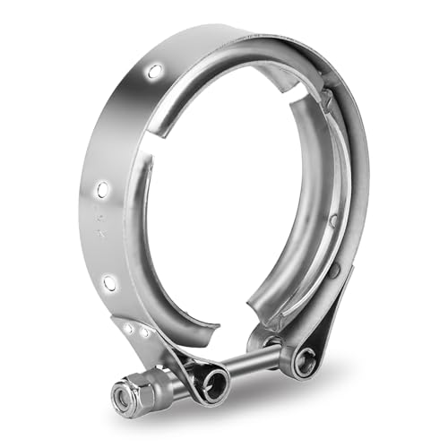 Universelle 2,5 Zoll (63 Mm) V Bandschelle Robuste Auspuffschellen Aus Hochwertigem Edelstahl Mit T Bolzen Für Autos Motorräder Ideal Motoren Abgasanlagen Verlässliche Schlauchschellen Autofahrer Und von Yosoo Health Gear