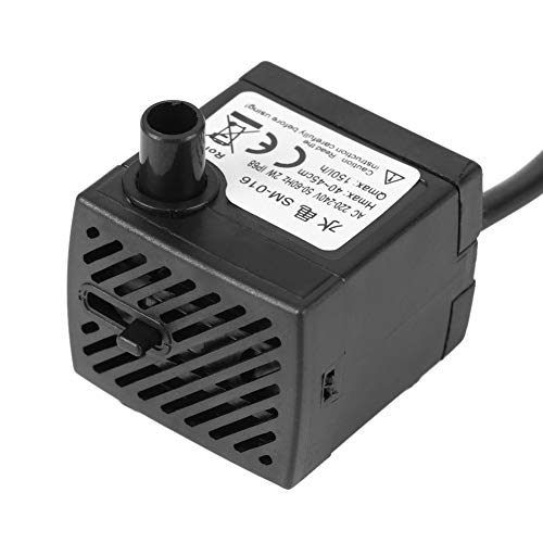 Wasserpumpe für Aquarium, 150 L/h 2 W Mini Tauchwasserpumpe, Ultraleise Wasserpumpe für Wasserspielteiche, Hydroponik, Drinnen oder Draußen(EU Stecker) von Yosoo Health Gear