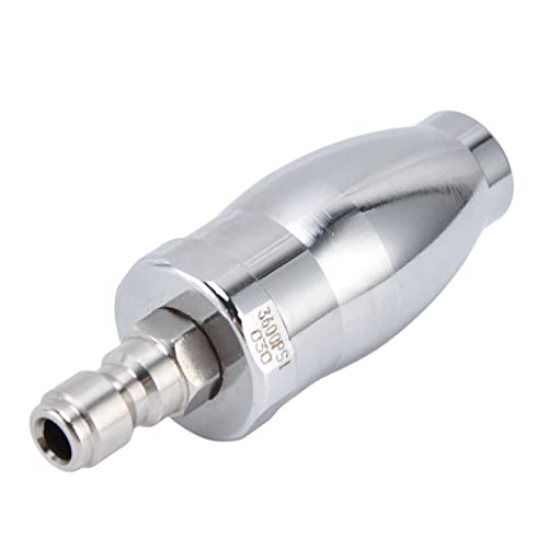 Yosoo Health Gear 1/4 Zoll 3600 PSI Hochdruckreiniger-Düsenteile, Rotierende Turbodüse aus Edelstahl mit 1/4 Zoll Schnellanschluss-Steckerdüse, Rotationsspray für Effektive Reinigung von von Yosoo Health Gear