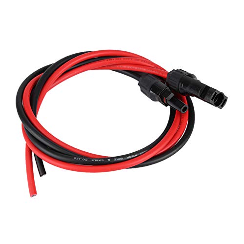 2, 5 mm 5ft Solarkabel, Verlängerungskabel 10 AWG Solar Paar Red 0026 Black Solarmodul PV Kabel Kabel Male 0026 Female Anschlüsse Steckverbinder Kit von Fdit