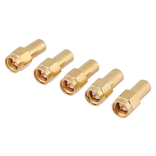 5 Stück SMA Stecker HF Koaxialer, SMA Terminator Abschlusswiderstand 50 ohm Widerstand, Feuchtigkeitsfallen Wasserfilter, Koaxial Abschlusswiderstände von Yosoo Health Gear