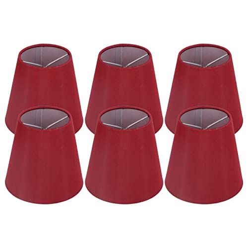 Yosoo Health Gear 6pcs Stofflampenschatten Moderne Einfache Gute Lichtgetriebe Tischlampenschatten Kleiner Schatten, Glockenabdeckung Ersatzlampenschirme für Kronleuchter, Tisch, Decke und Wand E14 von Yosoo Health Gear
