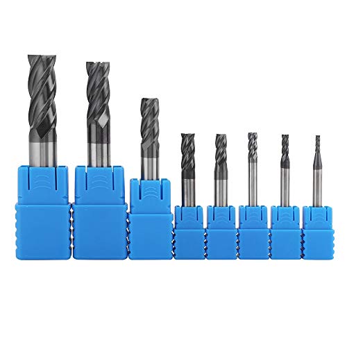 Yosoo Health Gear 8pcs 2-12 Mm 4 Flötenkarbidende Ende Mill Bits, Mini-Drehbahnen-Bohrer-Cutter-Set Wolfram-Stahlfräsen-Mahl-Geräte-Werkzeug für Holz, Aluminium, Stahl, Fräser Yosoo Health Gear 8pcs 2-12 Mm 4 Flötenkarbidende Ende Mill Bits, Mini-Drehbahnen-Bohrer-Cutter-Set Wolfram-Stahlfräsen-Mahl-Geräte-Werkzeug für Holz, Aluminium, Stahl, Fräser von Yosoo Health Gear