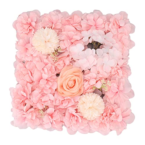 Yosoo Health Gear Blumenwandplatte, Simulation Seiden Rosenblumwanddekor für Foto Hintergrund Party Hochzeit Kulisse Dekoration 38x38cm (Rosig) von Yosoo Health Gear