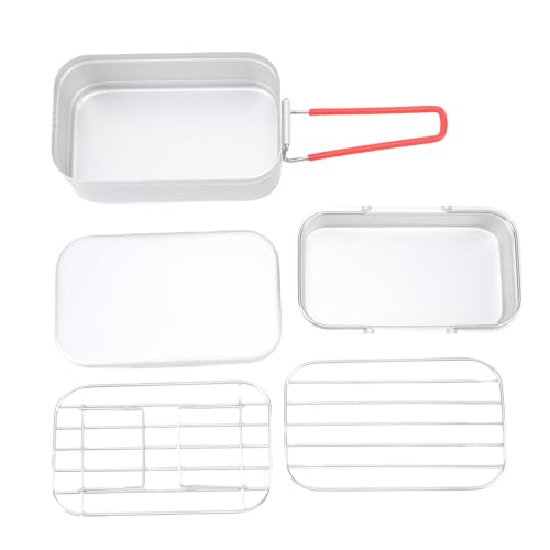 Yosoo Health Gear Camping Lunchbox Aluminiumlegierung Dampf Dampf Kochen Tragbare Mahlzeiten Behälter Unterstützung Militärmesse, Deutscher Stil Im Freien für das Wandern Rucksack -Reisebereich Yosoo Health Gear Camping Lunchbox Aluminiumlegierung Dampf Dampf Kochen Tragbare Mahlzeiten Behälter Unterstützung Militärmesse, Deutscher Stil Im Freien für das Wandern Rucksack -Reisebereich von Yosoo Health Gear
