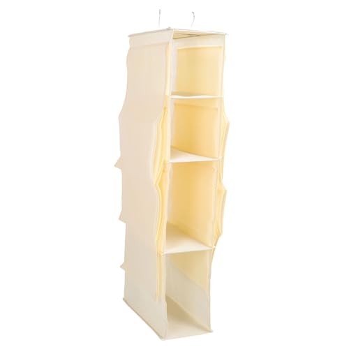 Yosoo Health Gear Hanging Handtasche Aufbewahrung, 4 Schicht Staubproof -Beutel Organizer mit Haken für Schuhzubehör für Schrank Tür Eingangs (Beige) von Yosoo Health Gear