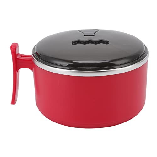 Yosoo Health Gear Isolierte Schüssel 304 Edelstahl mit Deckelständer Design Hohl Doppelschicht -Wärmeisolierung Ramen Becher Lebensmittelbehälter für Küche (Chinesisch rot) von Yosoo Health Gear