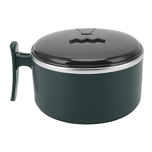 Yosoo Health Gear Isolierte Schüssel 304 Edelstahl mit Deckelständer Design Hohl Doppelschicht -Wärmeisolierung Ramen Becher Lebensmittelbehälter für Küche (GREEN) von Yosoo Health Gear