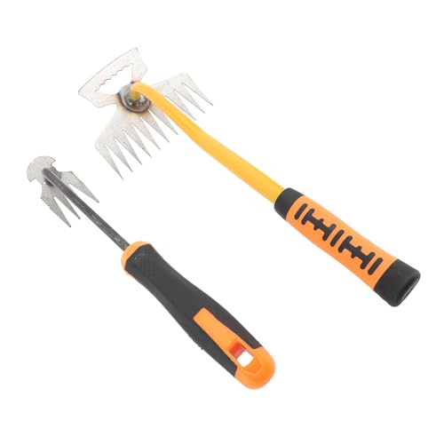 Yosoo Health Gear Kleiner Gartenrake, 4 Zähne 11 Zähne Gummigriff Great Unkrautentfernung Unkrautstromwerkzeuge Zum Anbau von Garten von Yosoo Health Gear
