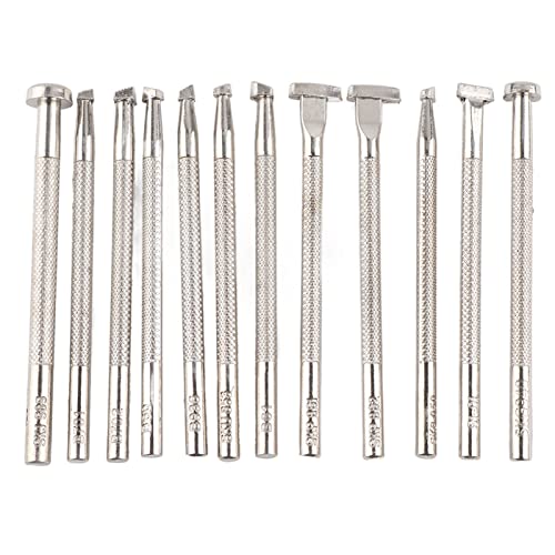Yosoo Health Gear Leder -Gravur -Werkzeug -Set, 12 -propcs -Legierungs -Stahlstempelmuster für Lederarbeit und Präge DIY -Projekte von Yosoo Health Gear