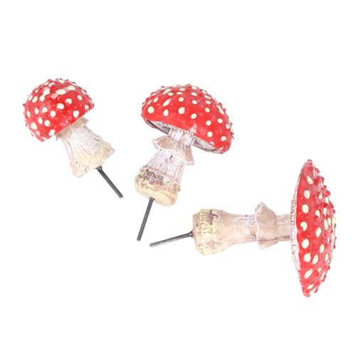 Yosoo Health Gear Miniatur-Pilz-Gartendekor aus Kunstharz, 3 Stück, Süße, Im Dunkeln Leuchtende Pilze, Feengarten-Ornamente, Moos-Landschaftspfähle, Statue für die Dekoration Im Freien von Yosoo Health Gear