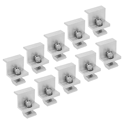 Yosoo Health Gear Solarpanel Mount Z -Klammer, 10 -propcs Aluminiumlegierklemmen für Wohnmobilhäuser und Schiffsdachfliesenschiene Montage (35 mm) von Yosoo Health Gear