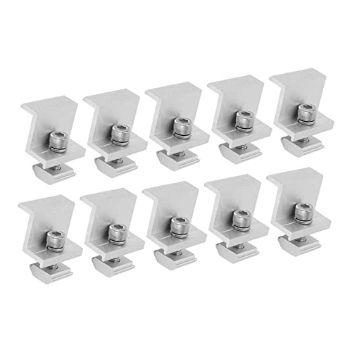 Yosoo Health Gear Solarpanel Mount Z -Klammer, 10 -propcs Aluminiumlegierklemmen für Wohnmobilhäuser und Schiffsdachfliesenschiene Montage (40 mm) von Yosoo Health Gear