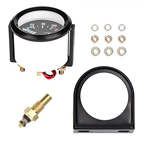 Auto-Wassertemperaturanzeige, 2-Zoll-52-mm-Universal-Wassertemperatur-Temperaturanzeige mit Sensor für Auto-Car-Racer-Truck Auto-Wassertemperaturanzeige, 2-Zoll-52-mm-Universal-Wassertemperatur-Temperaturanzeige mit Sensor für Auto-Car-Racer-Truck von Yosoo