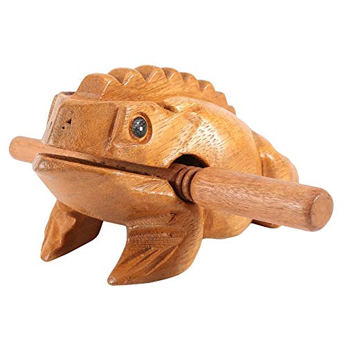 Hölzerner Frosch Thailands traditionelles Handwerks-krächzendes Musikinstrument Innenministerium mit Schlägel (Abmessung : 12.7cm) von Yosoo
