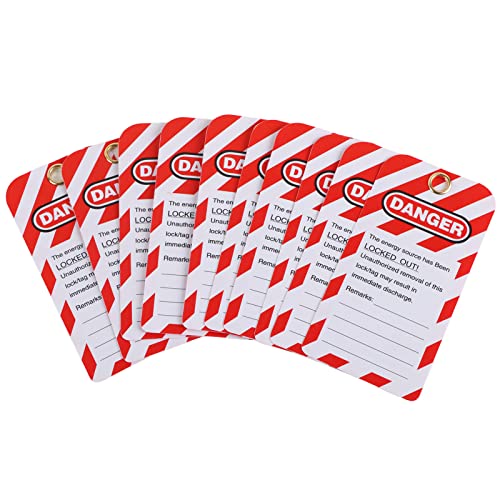 Lockout Tag, 10 Stück Lockout Tagout Tag Gefahr Nicht in Betrieb Sicherheitswarnungslabel PVC für Industrieanlagen Chemie Elektrizität Lockout Tag, 10 Stück Lockout Tagout Tag Gefahr Nicht in Betrieb Sicherheitswarnungslabel PVC für Industrieanlagen Chemie Elektrizität von Yosoo