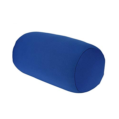 Mikro-Mini-Mikroperlenrolle, Rückenkissen, Autositz, Sofa, Säulenkissen, Schlafkissen, Nackenstütze für Zuhause, Büro, Reisen (Farbe: Blau) von Yosoo