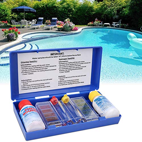 PH und Chlor Testkit, Schwimmbad Wasserqualität PH.OTO Testbox, Einfache Bedienung und Schnelle Ableitung von Werten PH und Chlor Testkit, Schwimmbad Wasserqualität PH.OTO Testbox, Einfache Bedienung und Schnelle Ableitung von Werten von Yosoo
