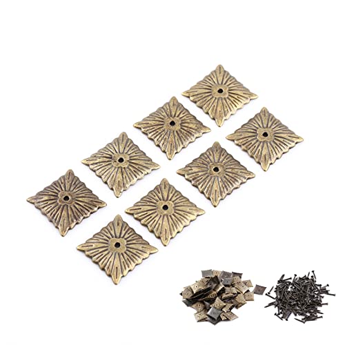 Polster Nail Tack Stud, 100 Metall Antik Nägel Polsternägel Nägel Streifen Tecnostretch Dekorative Tack Pinnadeln Doornail für Holz Möbel Decor von Yosoo