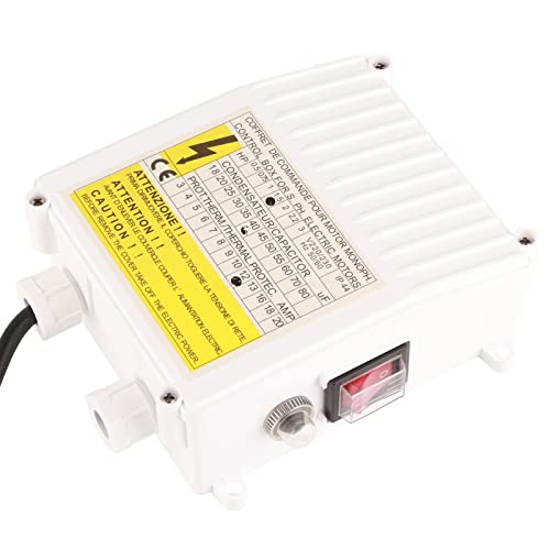 Saugpumpen-Controller Pumpensteuerkasten Integrierter Wärmeschutz-Leistungsschalter-Controller für Tiefbrunnen-Tauchpumpen für den Haushalt (1100W EU-Stecker 220 V) von Yosoo