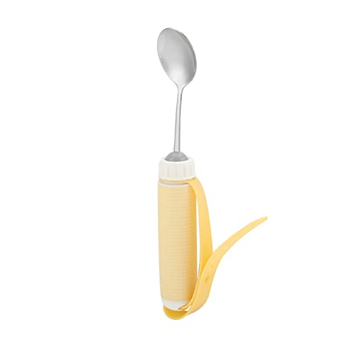 Utensil für Behinderte, Utensil für ältere Menschen mit Behinderung Abnehmbares Flexibles Drehbares Essgeschirr Flexibler Löffel für Behinderte Drehbare Gabel für zu Hause (Löffel) von Yosoo