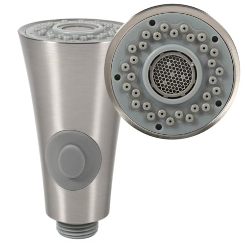 Wasserhahn Ersatz Brausekopf Küchenbrause Geschirrbrause Spray Kopf Bad Küche Pull Out Spray Kopf Ersatzteil Wasser sparen Bubbler Anti Splash Chrom Küchenarmatur Brause Handbrause Chrom Geschirrbrau von Yosoo