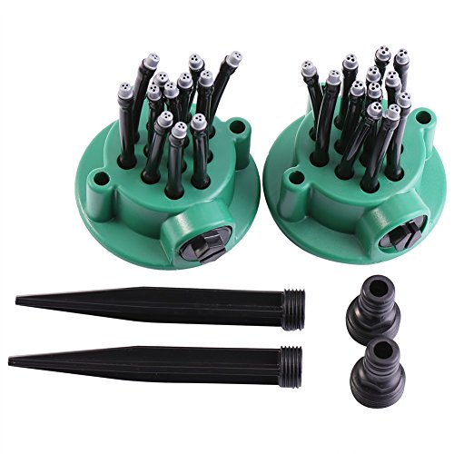Yosoo 2Pcs Rasensprenger - Qualität einstellbar Rasensprenger Garten Sprinkleranlage Kit vielseitig Gemüsepflanzen Rasen Bewässerungssystem ist einfach zu bedienen von Yosoo