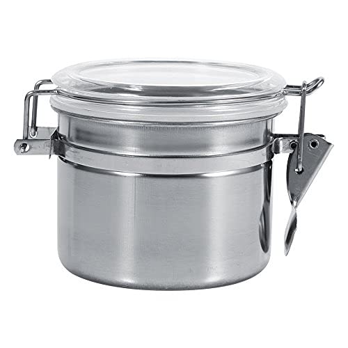 Yosoo Aufbewahrungsbehälter für Lebensmittel aus Edelstahl, wasserdicht, Kaffeebohnen, für Küche (Größe: M 11,8 x 9,5 cm) von Yosoo
