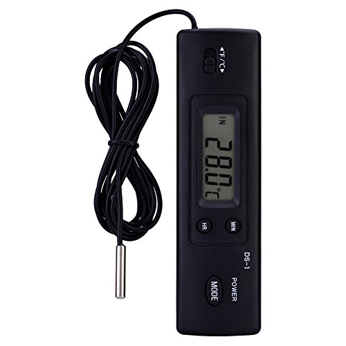 Yosoo Digitales Thermometer, Temperaturmessgerät, Flüssigkristall, LCD, Feuchtigkeitsmessung, Sensor, verdrahtet, für Kühlschrank, Aquarium, Klimaanlage von Yosoo