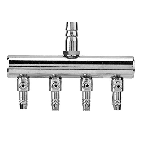 Yosoo Health Gear Edelstahl-Aquarium-Luftstrom, 8 Mm, Drehbar auf 4 Mm, Verteiler, Steuerventil, Pumpenregelventil, Hebelverteiler für Pumpen, Verteiler mit Mehreren Anschlüssen (8 bis 4 mm von Yosoo Health Gear