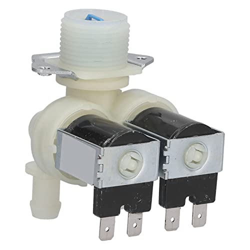 Yosoo Ersatzventil für Wassereinlassventil für Waschmaschinen, Universelles AC220V-240V-Magnetventil mit Doppelkopf für Maschinen, Zubehör für Automatische Waschmaschinen von Yosoo
