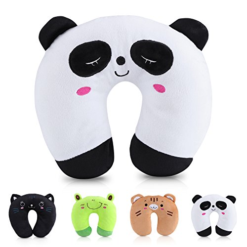 Yosoo Hals U Kissen Cartoon Tier PP Baumwolle U-förmige Kissen Reise Auto Flugzeug Sitz Hals Rest für Home Office Travel(Panda) von Yosoo