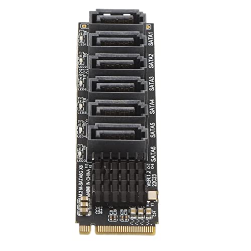 Yosoo Hochgeschwindigkeits-M.2-zu-3.0-Adapterkarte ASM1166 3.0 6 Gbit/s Smart Indicator Plug-Play Gute Wärmeableitung PCB-Material Unterstützt 6 Geräteerweiterung Yosoo Hochgeschwindigkeits-M.2-zu-3.0-Adapterkarte ASM1166 3.0 6 Gbit/s Smart Indicator Plug-Play Gute Wärmeableitung PCB-Material Unterstützt 6 Geräteerweiterung von Yosoo