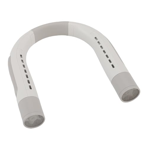 Yosoo Lüfterlüfter Leicht mit Hoher Kapazität Batterie Dual Air Outlet Design für Vielseitige Verwendung und Langlebige Kühlung (Grau weiß) von Yosoo