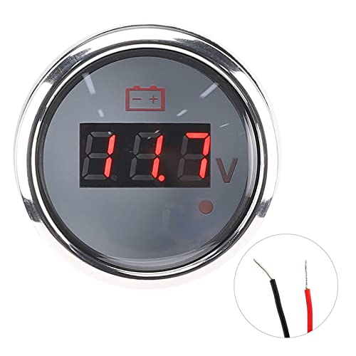 Yosoo Meeresspannungsmesser, 316 Edelstahl, Digitales Messgerät mit Intelligentem Alarm für Autos und Boote, IP67 Wasserdicht, Einfache Installation (WHITE) von Yosoo