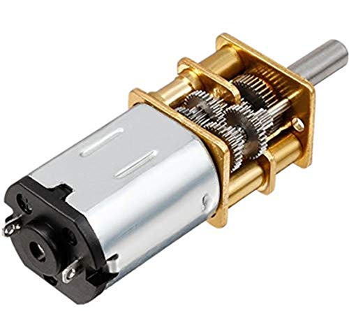 Yosoo Mini DC 6 / 12V Kurzer Welle Drehmoment Getriebemotor 50/200 / 300 RPM mit Metall Getriebe Ersatz N20 für RC-Car, Roboter Modell, DIY Engine Spielzeug (12V 200RPM) von Yosoo