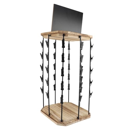Yosoo Rotatable Snack Regal, 5 Stockwerke 40 Clips Präsentationsständer mit 360-Grad-Rotatable-Holzbasis, Snack-Rack für Partykonzession, Chipständer, Snack Organizer Yosoo Rotatable Snack Regal, 5 Stockwerke 40 Clips Präsentationsständer mit 360-Grad-Rotatable-Holzbasis, Snack-Rack für Partykonzession, Chipständer, Snack Organizer von Yosoo