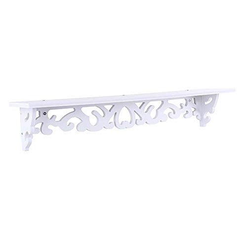 Yosoo Wandboard Wandregal Regal Retro Bücherregal CD Dekoregal Hängeregal weiß (L) Nur EIN Regal von Yosoo