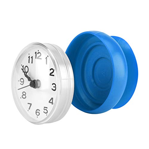 Yosoo wasserdichte Dusche Uhr mit Saugnapf Runden Arabischen Digitalen Zifferblatt für Bad Dusche Uhr Bad Küche Zubehör Banduhr Wandmontage(blau) von Yosoo