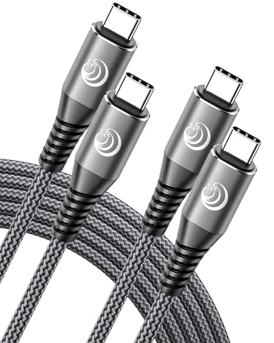 USB C auf USB C Kabel [1M 2Stück] 60W PD Ladekabel USB C Schnellladekabel Nylon Geflochten USB Typ C Ladekabel für iPhone 16 15 Pro Max Plus, MacBook, Samsung S24 S23 Ultra, iPad Pro Air von Yosou